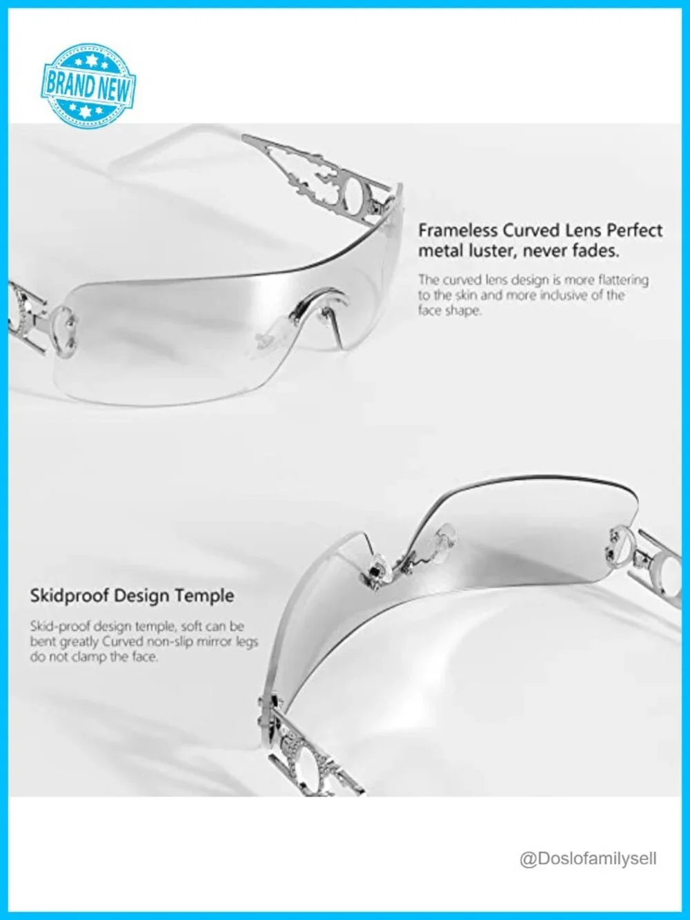 Y2K Rectangle Vintage Sunglasses Men Women UV400 Protection Metal Frame